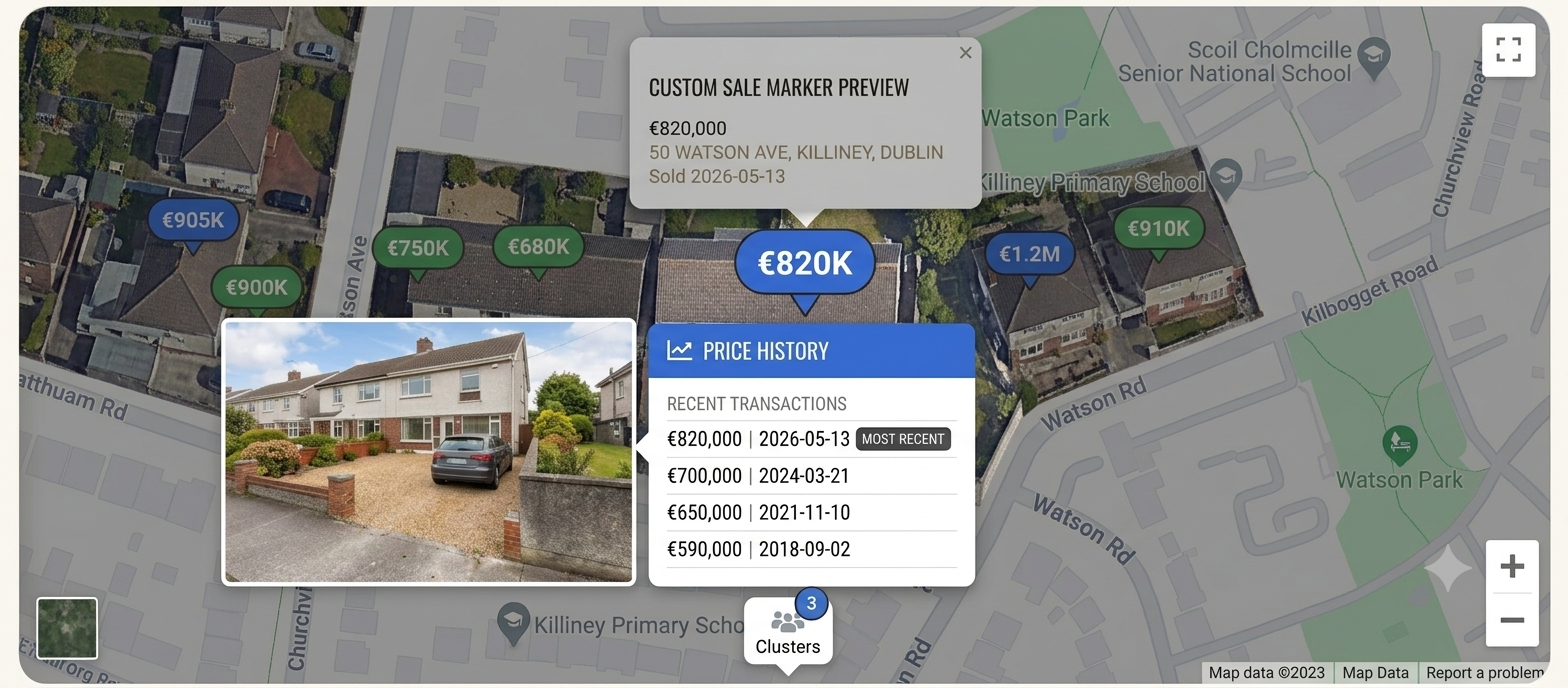 Price history for a resold property